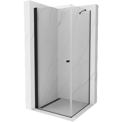 Mexen Pretoria подаваща се душ кабина 80 x 80 см, прозрачна, черна - 852-080-080-70-00 (852-080-080-70-00)