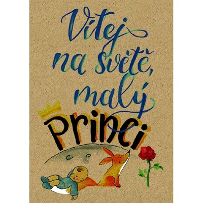 Baloušek BeBechy - přání Princ, A6, kraftový papír