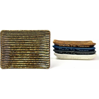 MIJ Servírovací tanier CONTOUR 10 x 7,5 cm zelená keramika