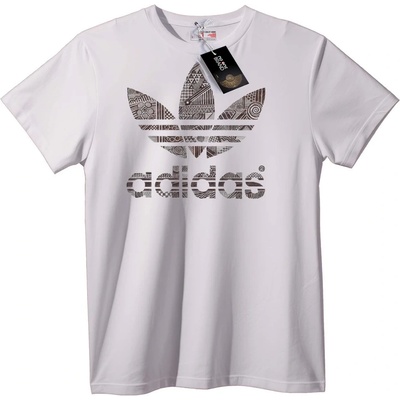 NOONEBRAND Тениска Adidas шарено лого - 2XL, Black
