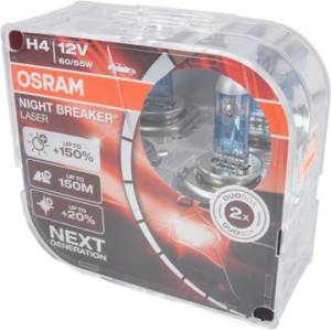 OSRAM Крушка OSRAM H4, 12V, 60/55W, 1650lm, 2 броя