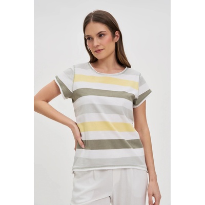 Moodo Дамска тениска на райета Moodo Moodo | Byal | ЖЕНИ | XS