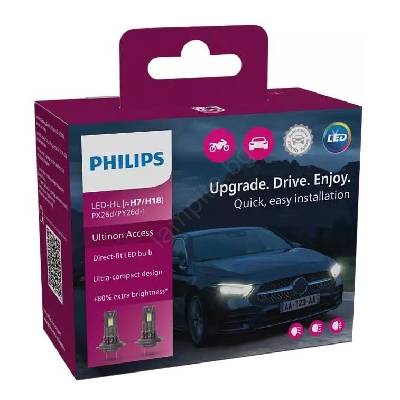 К-кт 2x LED Крушка за автомобил 11972 U2500 CX H7/H18 PX26d/PY26d-1/16W/12V 6000K (P6100)