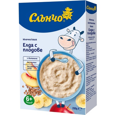 Слъчно Слънчо млечна каша елда с плодове - 200 г