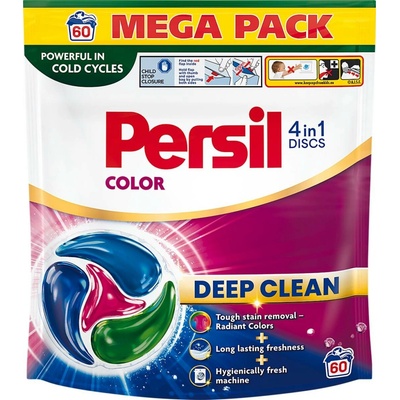 Persil Discs 4v1 Deep Clean Color Prací kapsle na barevné prádlo 60 PD
