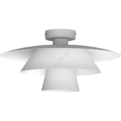 Luminex Плафон PLATO 1xE27/15W/230V, Ø 32 см, бял (LU4492)