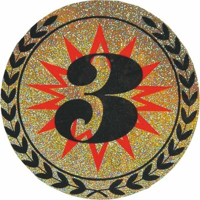 AGM283 Emblém hologram "3" pr.50mm