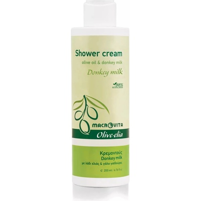 Macrovita OliveElia Shower cream donkey milk sprchový krém s oslím mliekom 200 ml