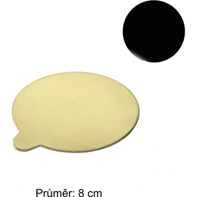 Pastry lepenková podložka zlatočerná pr.8cm – Zboží Dáma