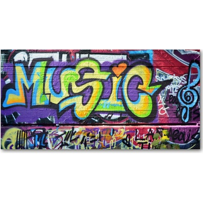 Fotoobraz na skle Graffiti na stene 100x50 cm
