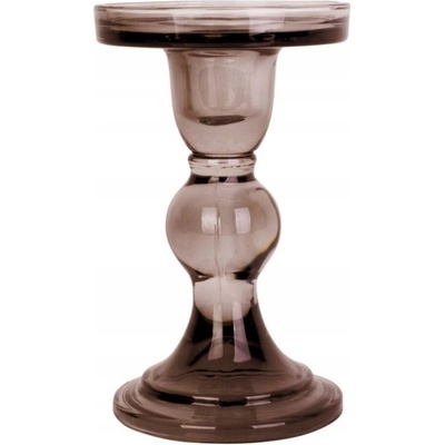SKLENĚNÝ SVÍCEN HNĚDÝ ELEGANTNÍ MODERNÍ MOSS 14X8,5 CM