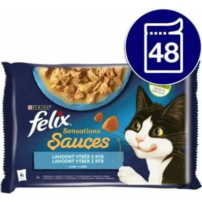 Felix Sensations treska, sardinky v omáčce 48 x 85 g