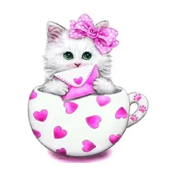 Image 1 of Milena Style Коте принцеса - диамантен гоблен