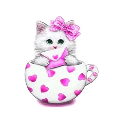 Milena Style Коте принцеса - диамантен гоблен