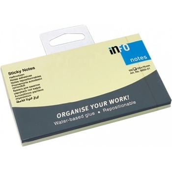 Info Самозалепващи листчета Info, 100л. , размер 125x75mm, жълти (OK816)