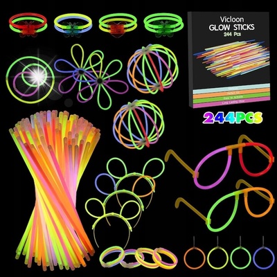 Svítící náramky Vicloon s doplňky 100ks – Zboží Mobilmania