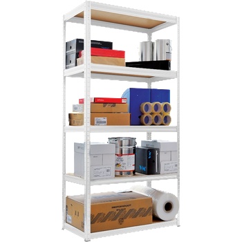 Carmen Метален стелаж star 180х90х35 см, до 250 кг на рафт - бял