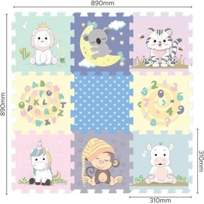 Wiky Меки блокове с животни образователни 32x32 см