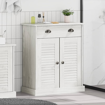 vidaXL Шкаф за баня с рафт VIGO Бяло и антикварно бяло 68 x 34 x 80 см (4019110)