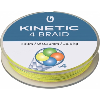 Kinetic pletená šňůra 4 BraidMulti Colour 300m 0,35 mm 28,3 kg