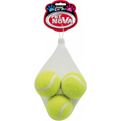 Pet Nova Soundball pískacie tenisové loptičky 6 cm 3 ks