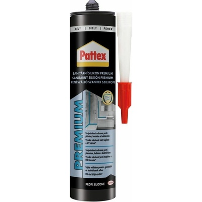 Silikon Pattex Premium, sanitární, bílý, 280 ml