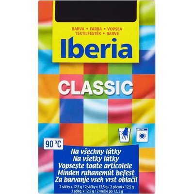 Iberia Classic Barva na textil černá 2 x 12,5 g