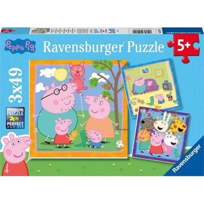 Ravensburger 055791 Prasátko Peppa 3x49 dílků