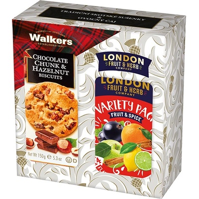 London Fruit & Herb Dárková sada Fruit & Spice čaj a sušenky 150 g