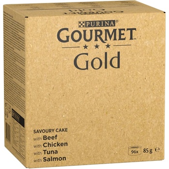 Gourmet Gold Raffiniertes Ragout Jumbo Pack hovězí kuřecí tuňák losos 96 x 85 g