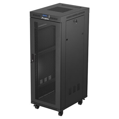 Lanberg Комуникационен шкаф Lanberg rack cabinet 19" free-standing 32U/600X800 (FLAT PACK) with mesh door LCD black (FF01-6832-23BL)
