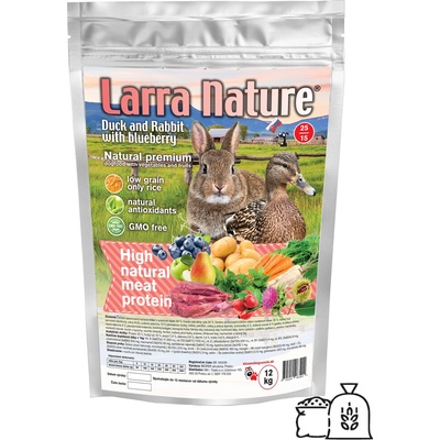 Larra Nature Kačka a Králik s čučoriedkami 12 kg