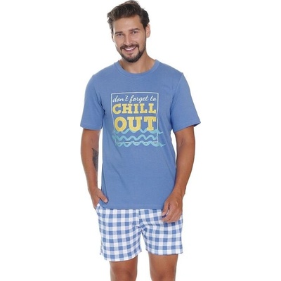Chill out pánské pyžamo krátké modré