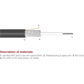 KDP Оптичен кабел 12 влакна мултимод om2 lszh - 2000 метра (k1fae02012om2org)