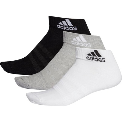 adidas Чорапи Adidas Ankle Socks 3 Pack - Gry/Blk/Wht