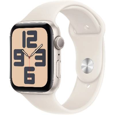 Apple Watch SE (2024) GPS 40mm Starlight Aluminium Case Starlight Sport Band, Velikost řemínku: M/L (150-200mm) MXEG3QC/A