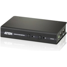 Aten CS-72D-AT 2-Port USB DVI KVM Switch 1x 1.2m 44-pin KVM Cable Set Non-powered