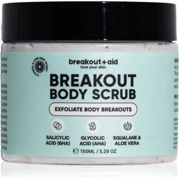 breakout + aid Body Scrub пилинг за тяло против акне 150ml