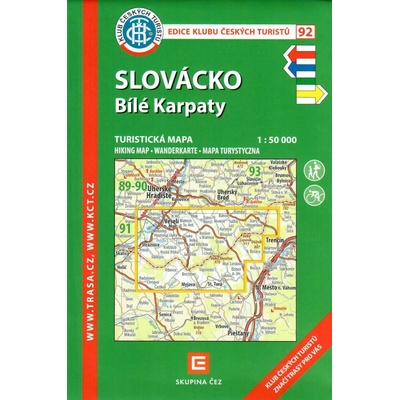 KČT 92 Slovácko, Bílé Karpaty 1:50 000/ 9. vydání 2023 – Zboží Dáma