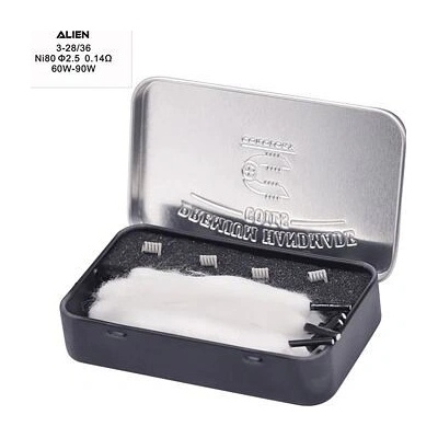 Coilology Předmotané spirálky Handcrafted Sandvik Alien Ni80 4 ks 0,28 ohm
