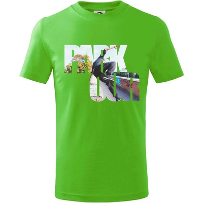 Parkour nápis v meste tričko Apple Green