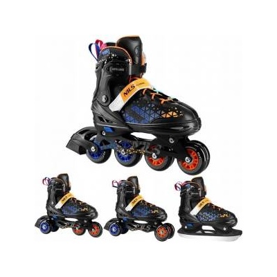 NILS Extreme Nils skates 4in1 brave blue-orange size l (39-43) nh18190a