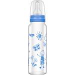 Wee Baby Бебешко шише от топлоустойчиво стъкло Wee Baby Classic, 240 ml, синьо (772) - ozone