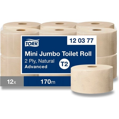 TORK Mini Jumbo NEW T2 Natural 2-vrstvy 12 ks