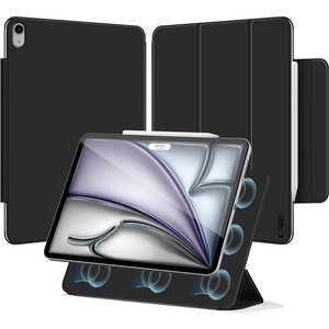 Tech-Protect Силиконов, магнитен калъф за Apple iPad Air 13" 1 / 2 / 2024-2025 от Tech-Protect SmartCase Magnetic - Черен (5906302363247)