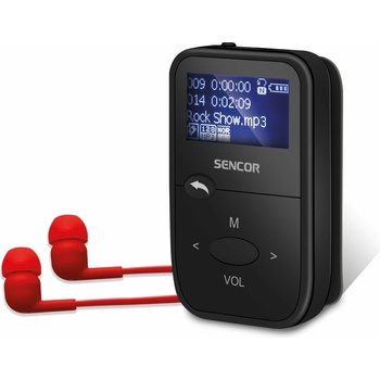 Sencor MP3 плейър Sencor SFP4408BK, 8GB, 1.1" (2.79cm), черен (SFP4408BK)