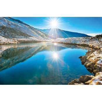 DIMEX ART s. r. o Флизелинов фототапет ледниково езеро в планината 375 x 250 см