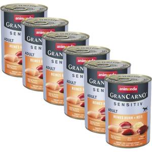 Animonda GranCarno Sensitiv Adult - пиле с ориз 6 x 400г