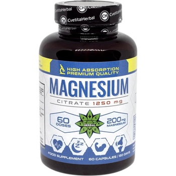 Cvetita Herbal Magnesium Citrate, 1250 mg, 60 капсули, Cvetita Herbal