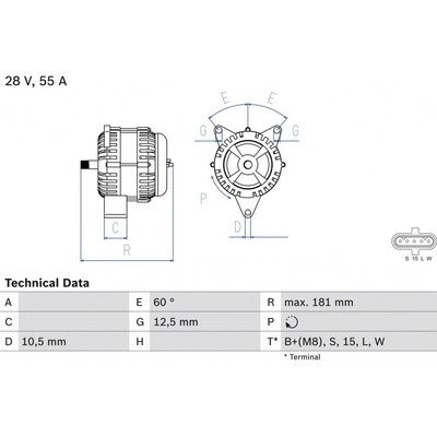 Alternátor BOSCH 0 986 042 580